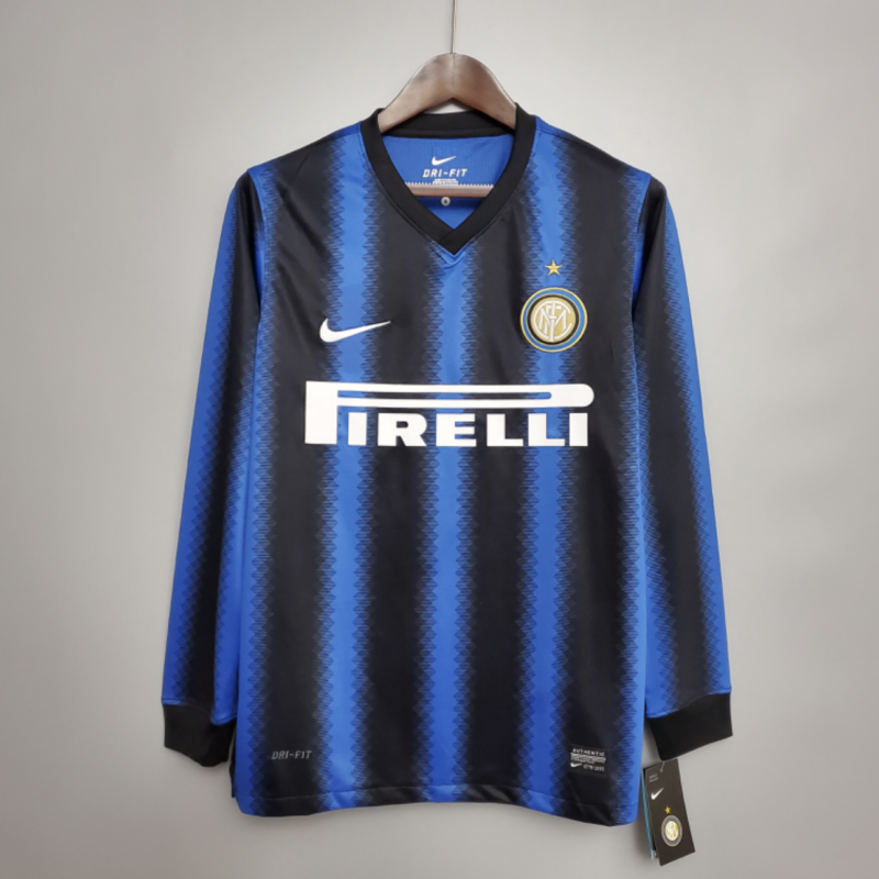 Retro Long-Sleeved 10/11 Inter Milan Home Kit